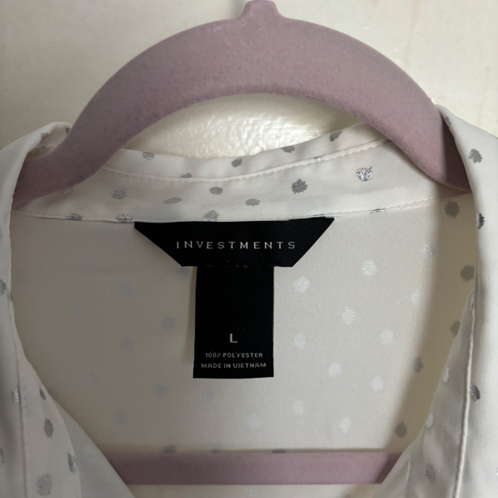 Silver Dotted Button Down - image 2